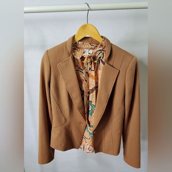 Joie Floral Blouse in Peach and Teal - Picture 5 of 7